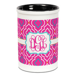 Colorful Trellis Ceramic Pencil Holders - Black