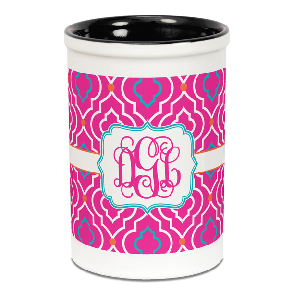 Colorful Trellis Pencil Holder - Black