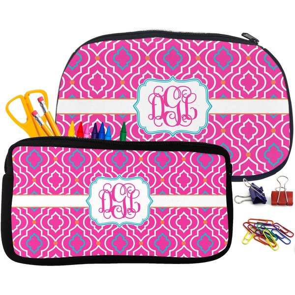 Colorful Trellis Pencil / School Supplies Bags Small and Medium