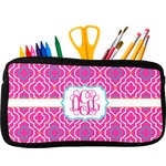Colorful Trellis Neoprene Pencil Case - Small w/ Monogram