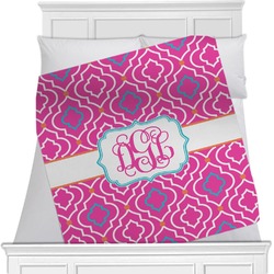 Colorful Trellis Minky Blanket - Toddler / Throw - 60"x50" - Double Sided (Personalized)