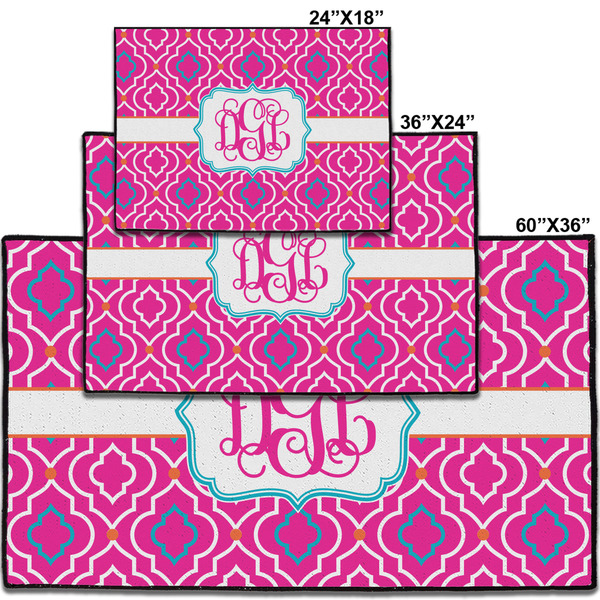 Colorful Trellis Personalized Door Mat - Group Parent IMF