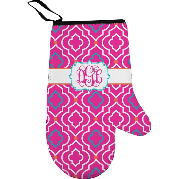 Colorful Trellis Personalized Oven Mitts