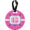 Colorful Trellis  Personalized Round Luggage Tag