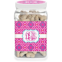 Colorful Trellis Dog Treat Jar (Personalized)