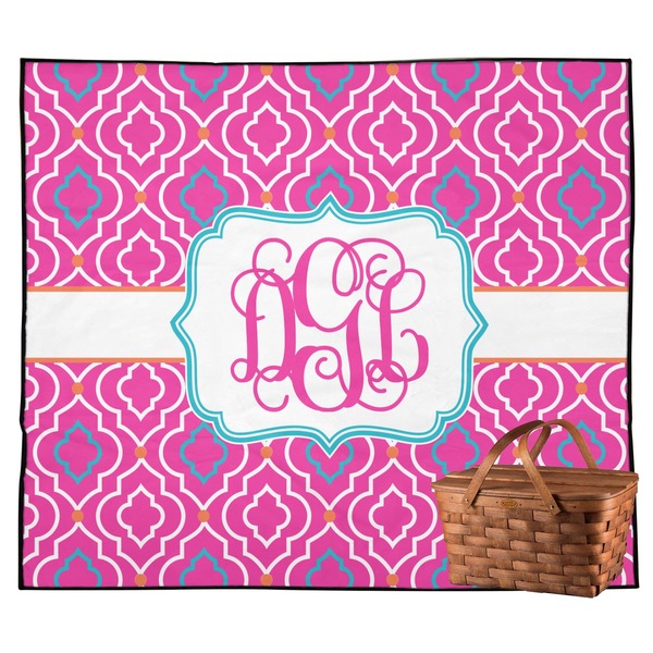 Custom Colorful Trellis Outdoor Picnic Blanket (Personalized)