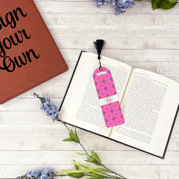 Colorful Trellis Plastic Bookmarks - In Context