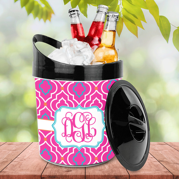 Colorful Trellis Plastic Ice Bucket - LIFESTYLE