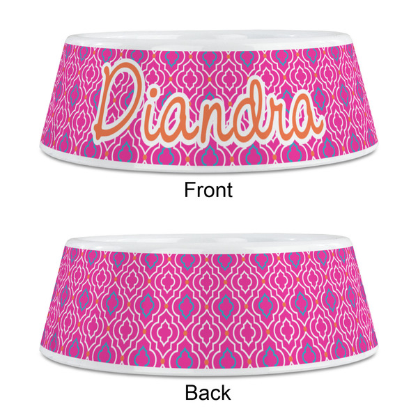 Colorful Trellis Plastic Pet Bowls - Medium - APPROVAL