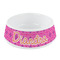 Colorful Trellis Plastic Dog Bowl - Small (Personalized)