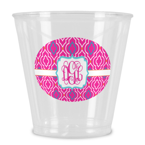 Custom Colorful Trellis Plastic Shot Glass (Personalized)