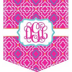 Colorful Trellis Iron On Faux Pocket (Personalized)