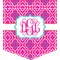 Colorful Trellis Iron On Faux Pocket (Personalized)