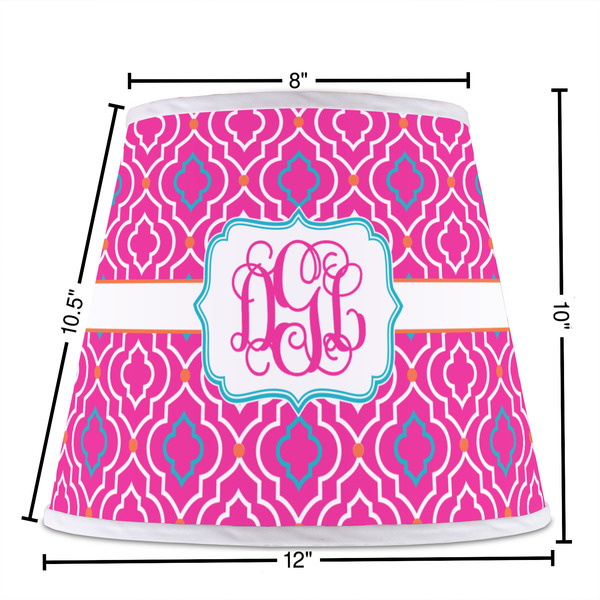 Colorful Trellis Poly Film Empire Lampshade - Dimensions