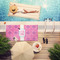 Colorful Trellis Pool Towel Lifestyle