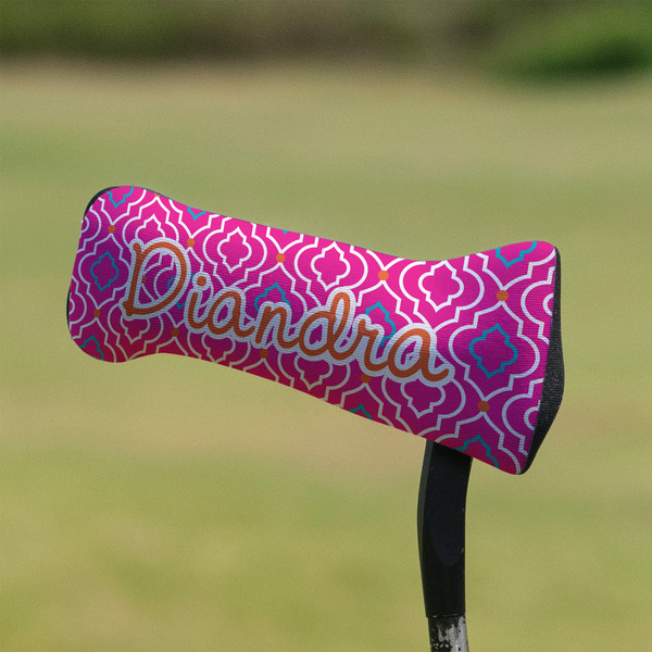 Colorful Trellis Putter Cover - On Putter