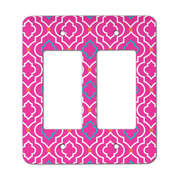 Custom Colorful Trellis Rocker Style Light Switch Cover - Two Switch