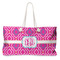Colorful Trellis Large Rope Tote Bag - Front View