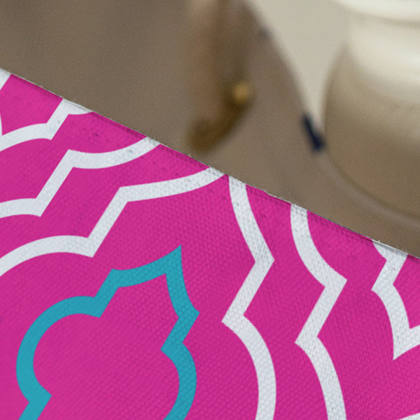 Colorful Trellis Large Rope Tote - Close Up View