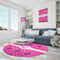 Colorful Trellis Round Area Rug - IN CONTEXT