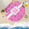 Colorful Trellis Round Beach Towel Lifestyle