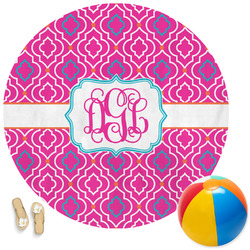 Colorful Trellis Round Beach Towel (Personalized)