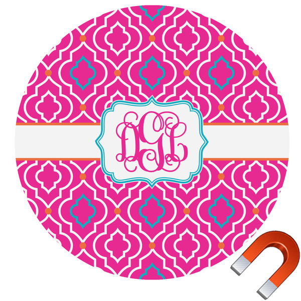 Custom Colorful Trellis Car Magnet (Personalized)