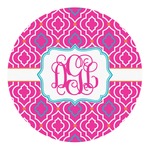 Colorful Trellis Round Decal (Personalized)