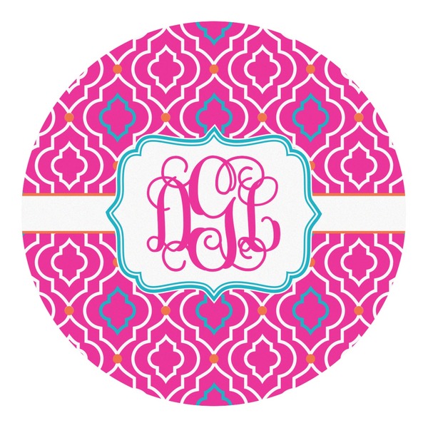 Custom Colorful Trellis Round Decal - Small (Personalized)
