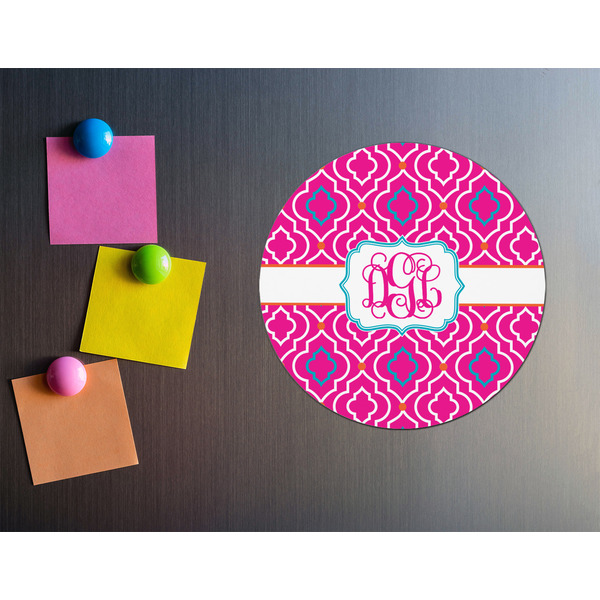 Colorful Trellis Round Fridge Magnet - LIFESTYLE