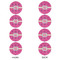 Colorful Trellis Round Linen Placemats - APPROVAL Set of 4 (double sided)