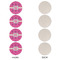 Colorful Trellis Round Linen Placemats - APPROVAL Set of 4 (single sided)
