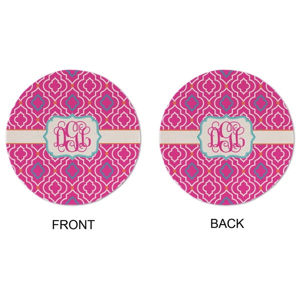 Colorful Trellis Round Linen Placemats - APPROVAL (double sided)