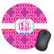 Colorful Trellis Round Mouse Pad