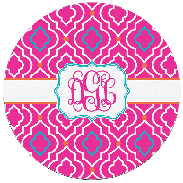 Colorful Trellis Round Mousepad - APPROVAL