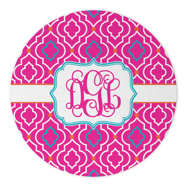 Colorful Trellis Round Paper Coaster - Approval