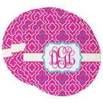 Colorful Trellis Round Paper Coasters w/ Monograms