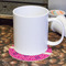 Colorful Trellis Round Paper Coaster - With Mug