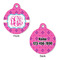 Colorful Trellis Round Pet ID Tag - Large - Approval