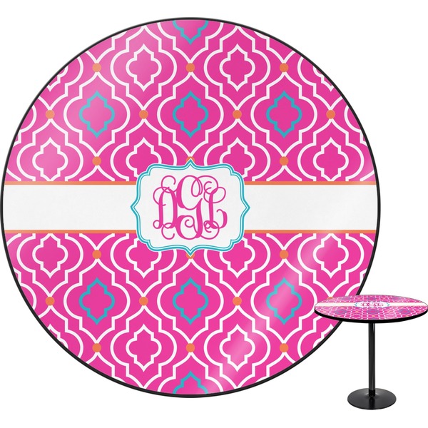 Custom Colorful Trellis Round Table - 30" (Personalized)