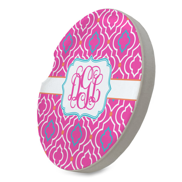 Colorful Trellis Sandstone Car Coaster - STANDING ANGLE