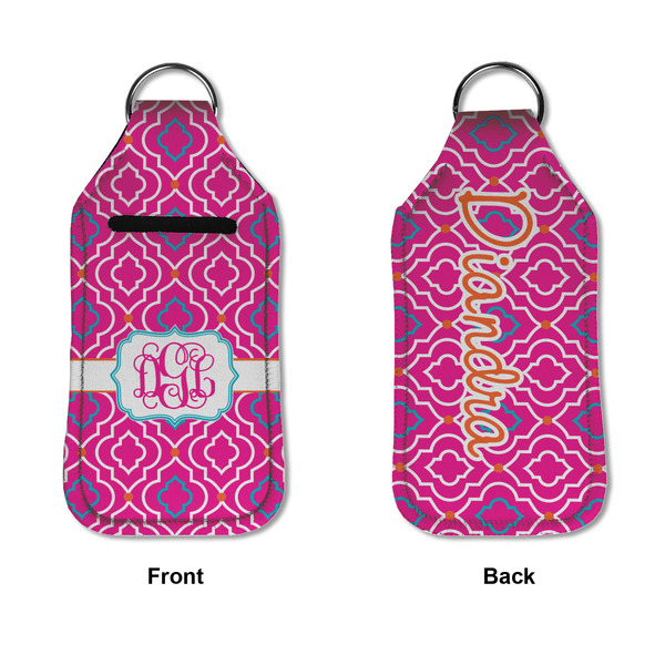 Colorful Trellis Sanitizer Holder Keychain - Large APPROVAL (Flat)