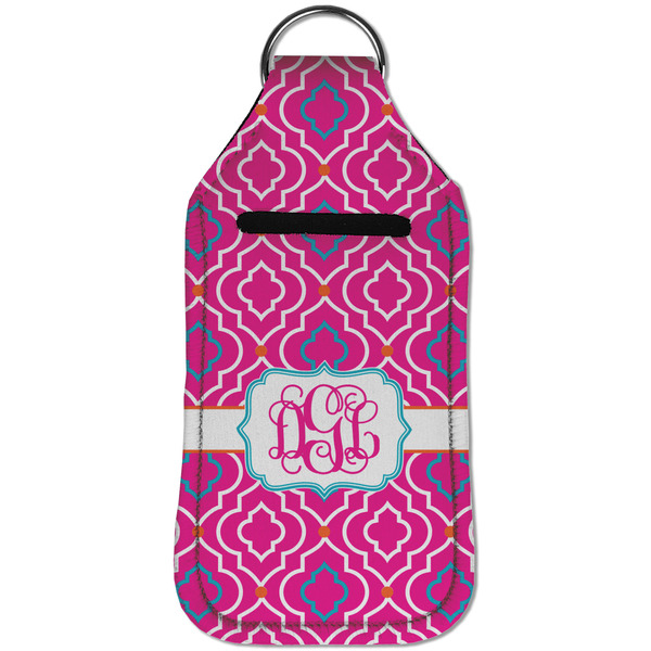 Colorful Trellis Sanitizer Holder Keychain - Large (Front)