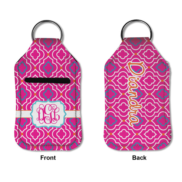 Colorful Trellis Sanitizer Holder Keychain - Small APPROVAL (Flat)