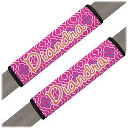 Colorful Trellis Seat Belt Covers (Set of 2) (Personalized)