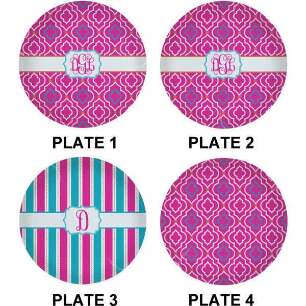 Colorful Trellis  Set of Lunch / Dinner Plates (Approval)