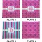 Colorful Trellis  Set of Square Dinner Plates (Approval)