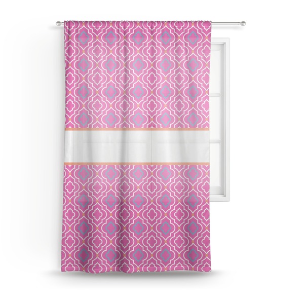 Custom Colorful Trellis Sheer Curtain