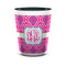 Colorful Trellis Ceramic Shot Glass - 1.5 oz - Two Tone - Set of 4 (Personalized)