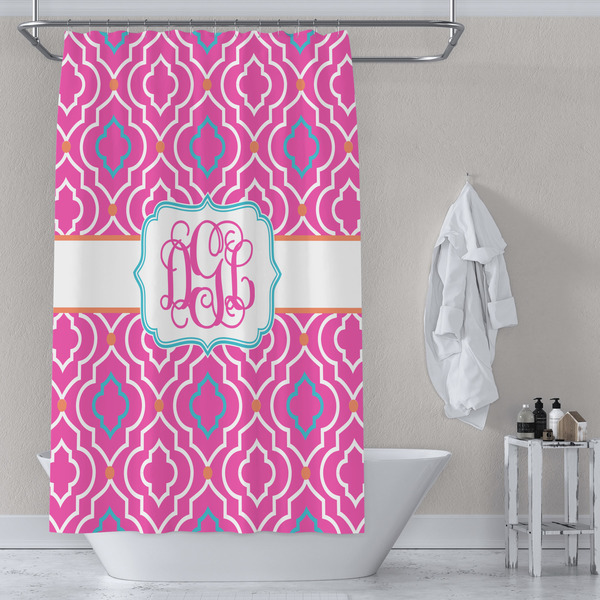 Colorful Trellis Shower Curtain Lifestyle